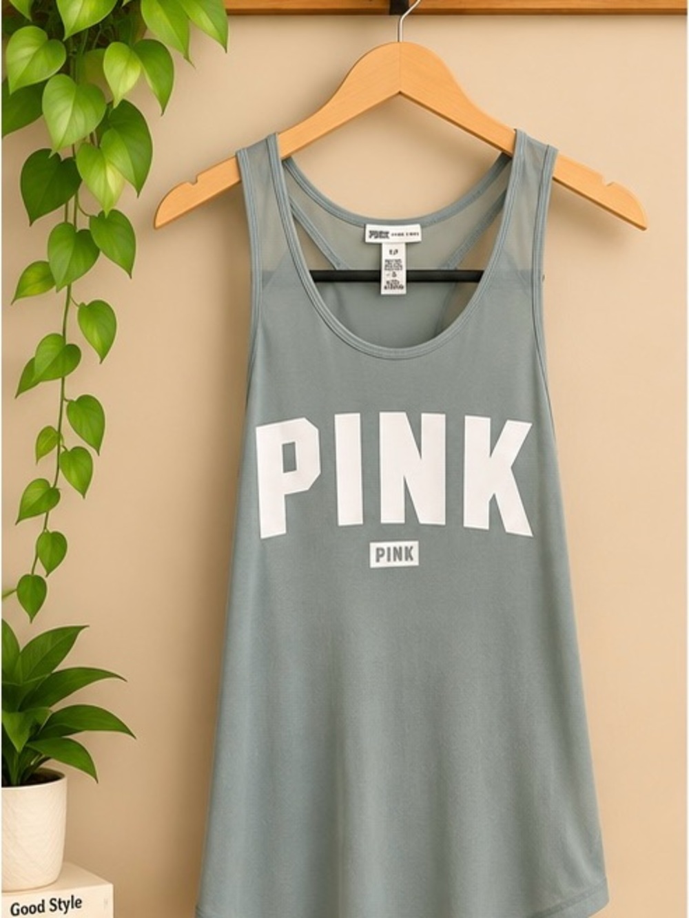 Victoria’s Secret PINK Super Soft Mesh Racerback Tank Top Size S NWOT